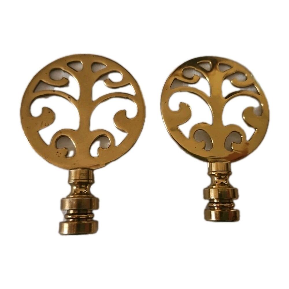 Solid Brass Lamp Topper Asian Classic Finial Symbol Tree Of Life 4in X 2 1\4 in*